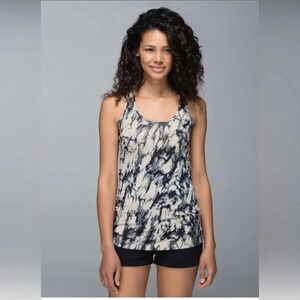 Lululemon Cool Racerback Great Granite Black Mojave Tan Size M